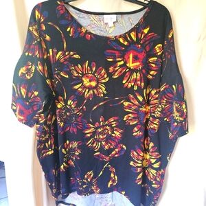 Womens 3/4 lenth sleeved printed blouse/top